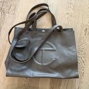 Telfar grey medium shopping Bag